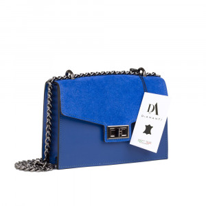 Geanta dama de umar din piele naturala DiAmanti Asti Blu